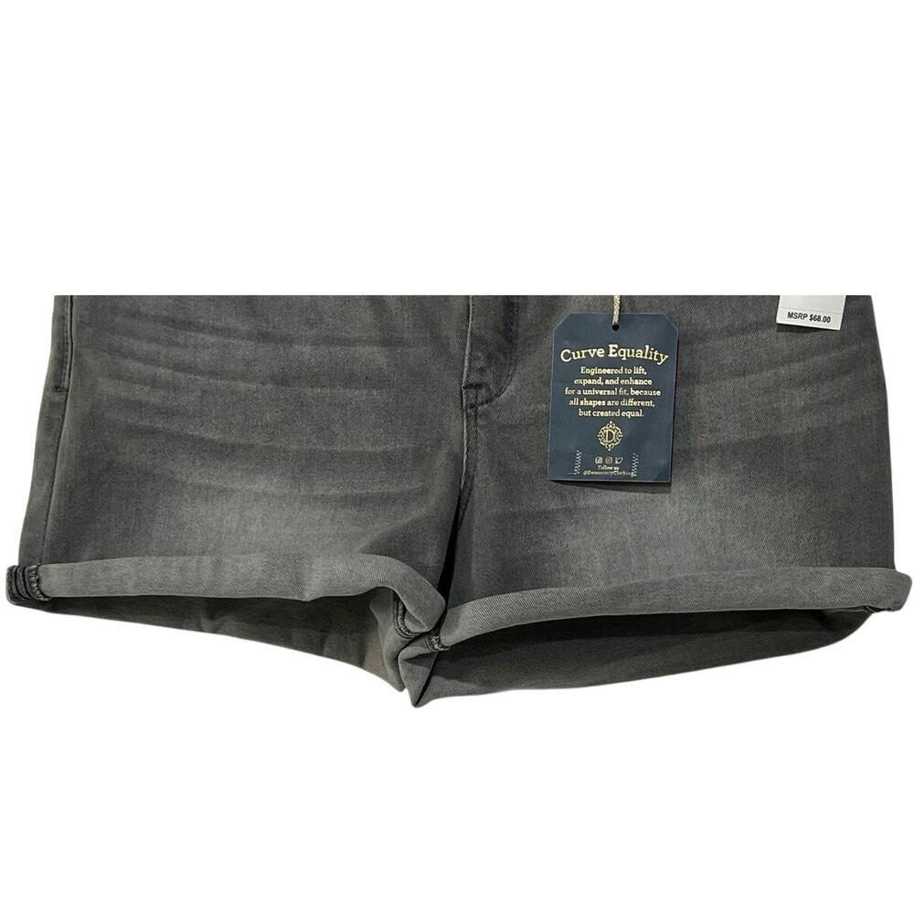 Democracy Ab Solution Womens Size 16 Mid Rise Roll Cuff Stretch Shorts Gray - Picture 8 of 12
